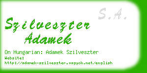 szilveszter adamek business card